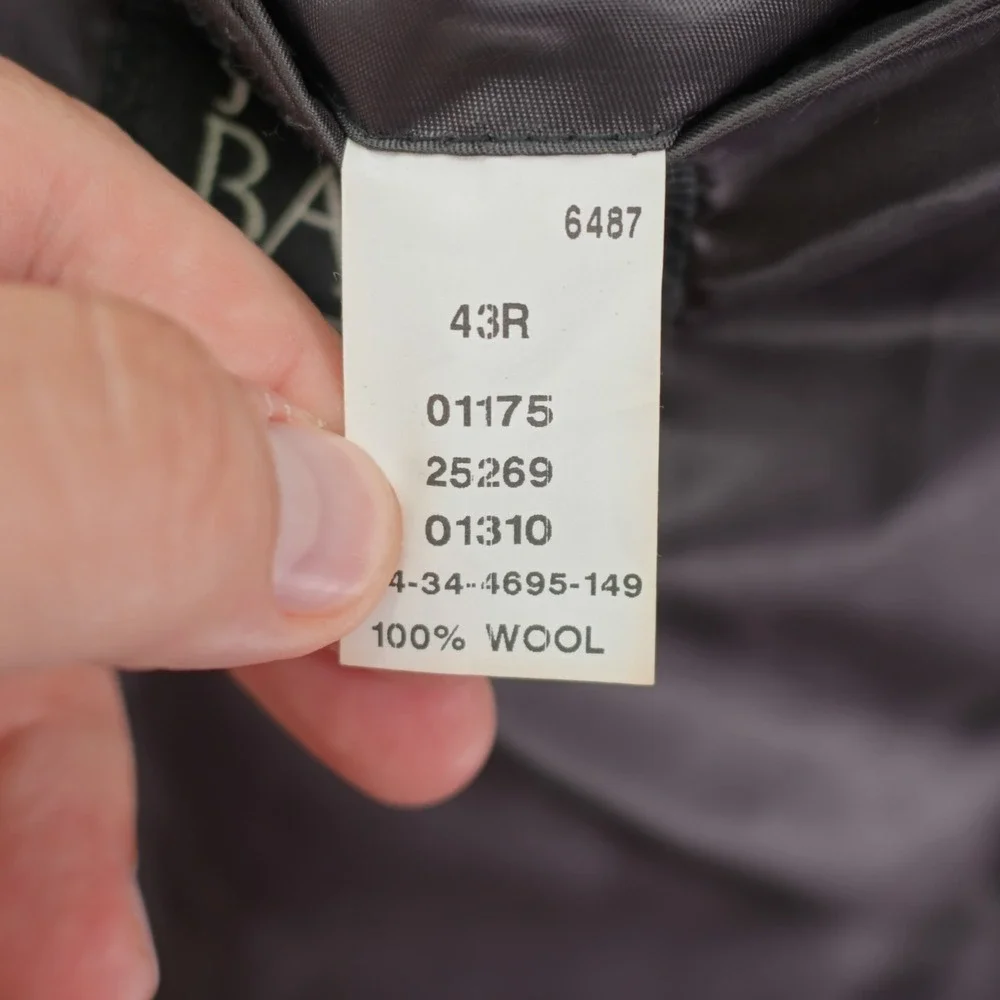 Jos‎ A Bank Wool Gray Blazer 2 Button 42R Tagged 43R